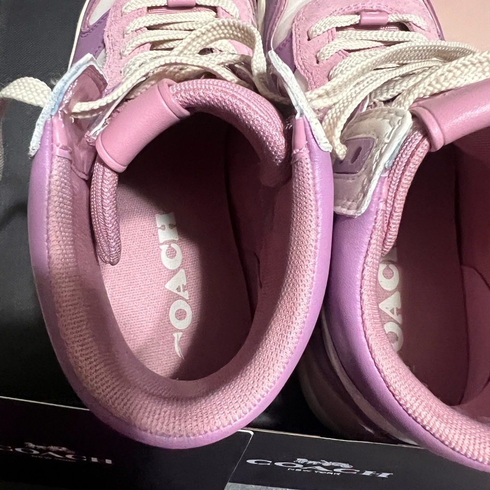 Coach Pink and Purple Athletic Shoes with Basketball-Inspired Design - Picture 4 of 6